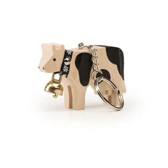 Wooden cow keychain — VACHEMENT SUISSE